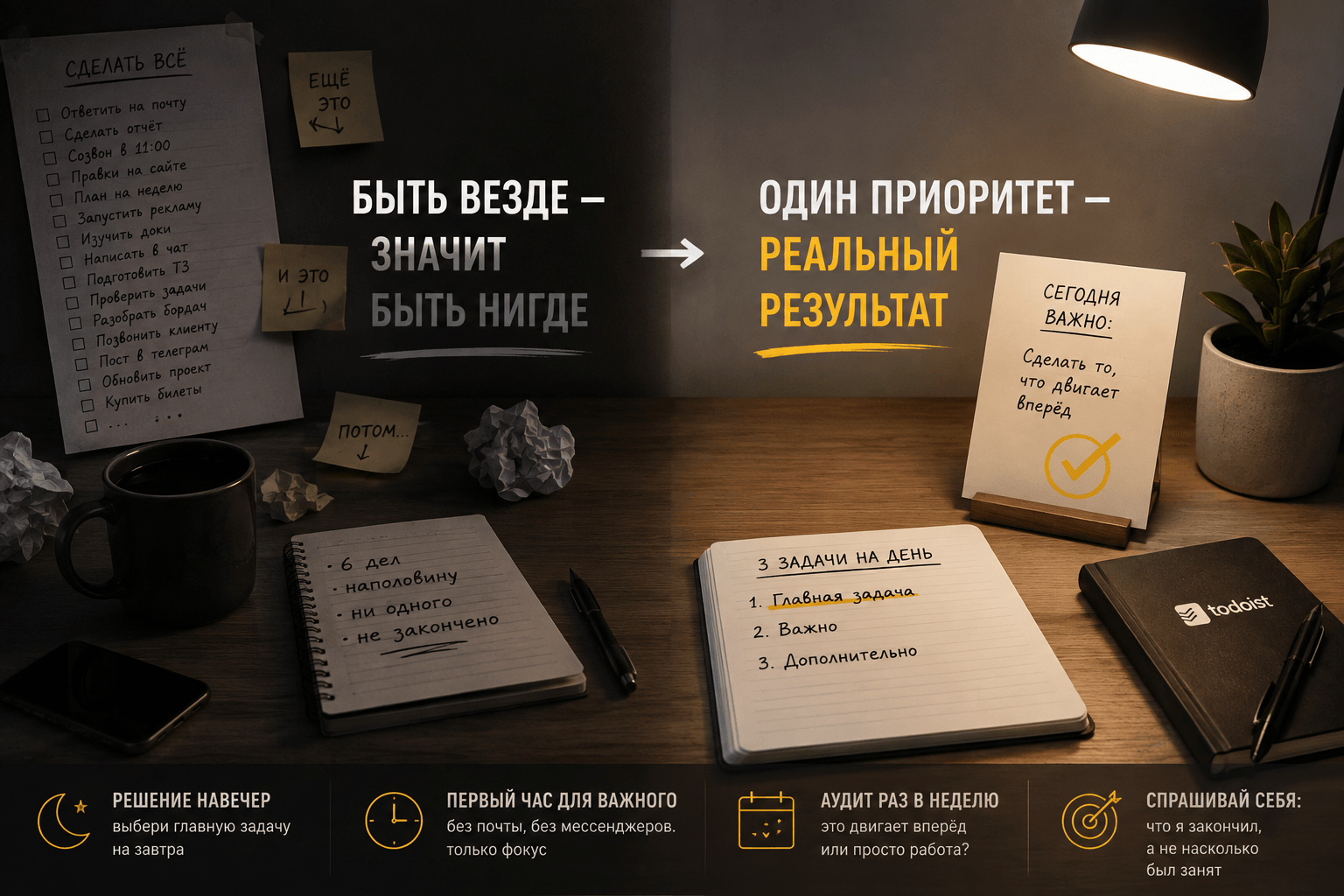 Делай меньше — заканчивай больше